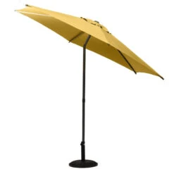 Parasol Droit Rond 2,7m Soya Jaune Moutarde Hespéride -Hespéride parasol droit rond 27m soya jaune moutarde hesperide 2