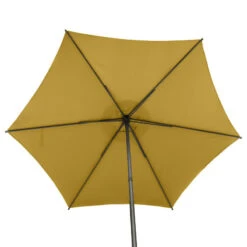 Parasol Droit Rond 2,7m Soya Jaune Moutarde Hespéride -Hespéride parasol droit rond 27m soya jaune moutarde hesperide 4