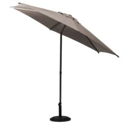 Parasol Droit Rond 2,7m Soya Taupe Hespéride -Hespéride parasol droit rond 27m soya taupe hesperide 2