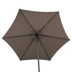 Parasol Droit Rond 2,7m Soya Taupe Hespéride -Hespéride parasol droit rond 27m soya taupe hesperide 4