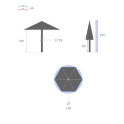 Parasol Droit Rond 2,7m Soya Vert Olive Hespéride 13 Parasol Droit Rond 2,7m Soya Vert Olive Hespéride -Hespéride parasol droit rond 27m soya vert olive hesperide 6