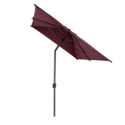 Parasol Mat Central 2x3 M Loompa Bordeaux Hespéride -Hespéride parasol mat central 2x3 m loompa bordeaux hesperide 2