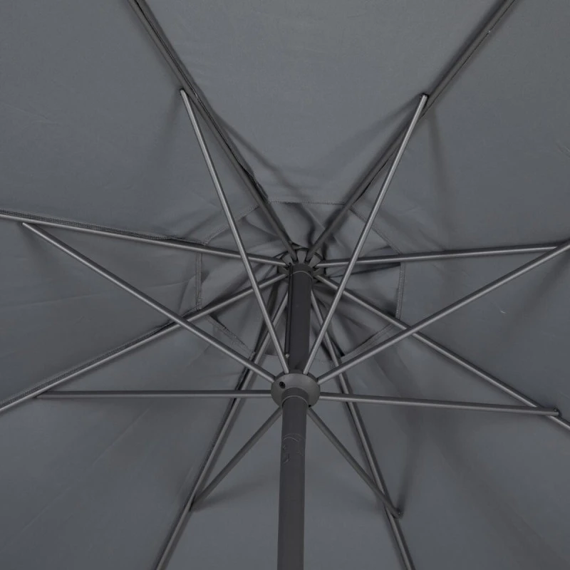 Parasol Mat Central Rond 3m Loompa Ardoise Hespéride 5 Parasol Mat Central Rond 3m Loompa Ardoise Hespéride – Image 5