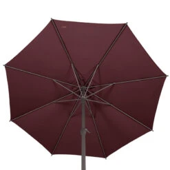 Parasol Mat Central Rond 3m Loompa Bordeaux Hespéride -Hespéride parasol mat central rond 3m loompa bordeaux hesperide 3