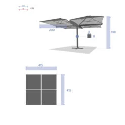 Parasol Setiri 16 M² Ardoise Hespéride 12 Parasol Setiri 16 M² Ardoise Hespéride -Hespéride parasol setiri 16 m ardoise hesperide 3