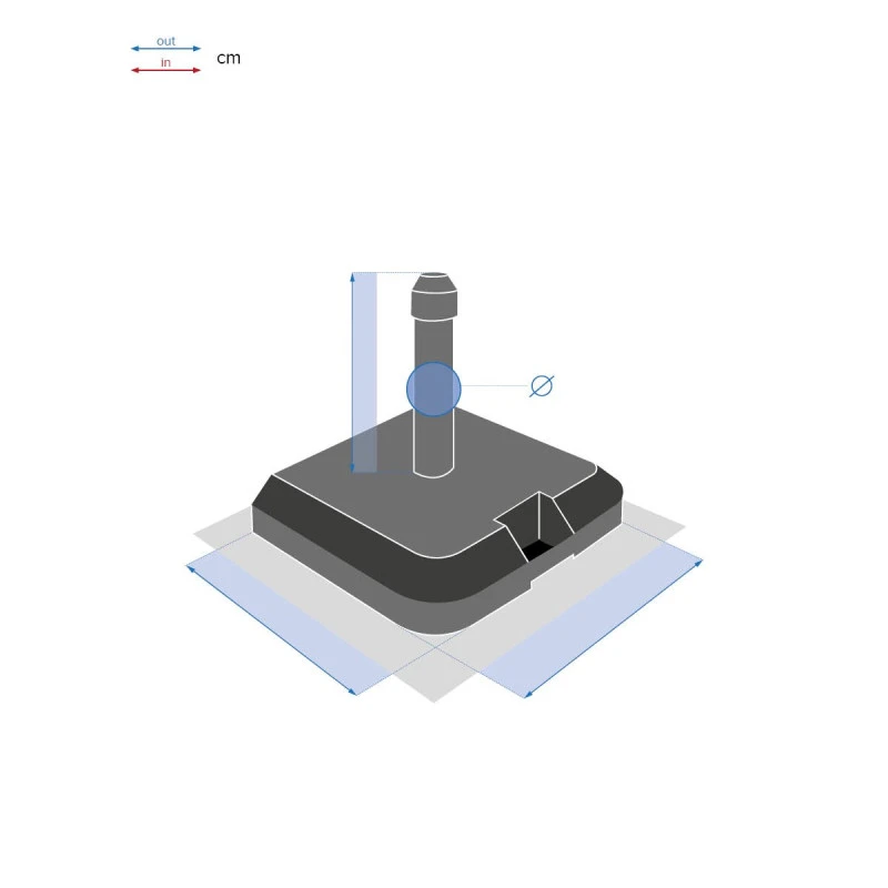 Pied De Parasol à Roulettes Opaneo 39kg Hespéride 5 Pied De Parasol à Roulettes Opaneo 39kg Hespéride – Image 5