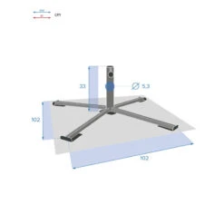 Pied De Parasol Pliant Grand Modèle Anthracite Hespéride -Hespéride pied de parasol pliant grand modele anthracite hesperide 4