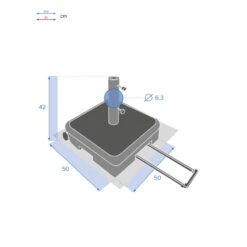 Pied De Parasol Valise à Roulettes Lostano 40kg Hespéride -Hespéride pied de parasol valise roulettes lostano 40kg hesperide 5
