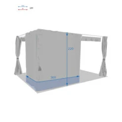 Rideaux Ardoises Pour Tonnelle Rectangulaire Palmeira Hespéride -Hespéride rideaux ardoises pour tonnelle rectangulaire palmeira hesperide 3