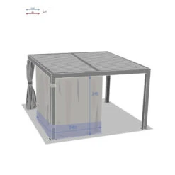 Rideaux Pour Tonnelle Majaé 3,6x3,6 M Hespéride -Hespéride rideaux pour tonnelle majae 36x36 m hesperide 1 2