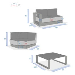 Salon D'angle 5 Places Allure Anthracite / Graphite Hespéride -Hespéride salon d angle 5 places allure anthracite graphite hesperide 3