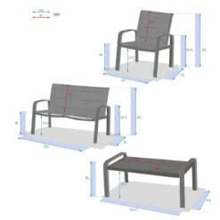 Salon De Jardin 4 Places Elyn Vert Olive / Graphite Hespéride -Hespéride salon de jardin 4 places elyn vert olive graphite hesperide 6