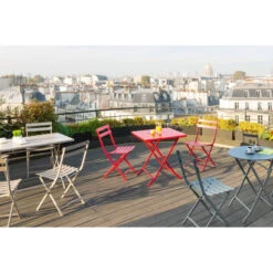 Table Carrée Pliante Greensboro 2p Graphite Hespéride -Hespéride table carree greensboro graphite 3