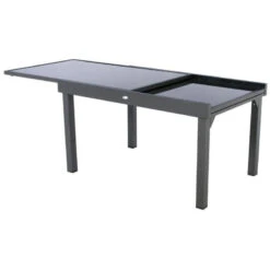 Table Rectangulaire Ext. Verre Piazza 10 P. Graphite Hespéride -Hespéride table piazza extensible 10 personnes anthracite graphite hesperide 4