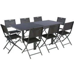 Table Rectangulaire Extensible Piazza 8 P. Graphite Hespéride 12 Table Rectangulaire Extensible Piazza 8 P. Graphite Hespéride -Hespéride table rectangulaire extensible piazza 8 personnes graphite hesperide 4