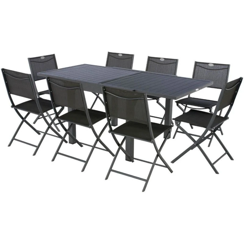 Table Rectangulaire Extensible Piazza 8 P. Graphite Hespéride 6 Table Rectangulaire Extensible Piazza 8 P. Graphite Hespéride – Image 6