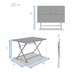 Table Rectangulaire Pliante Greensboro 4p Vert Olive Hespéride 7 Table Rectangulaire Pliante Greensboro 4p Vert Olive Hespéride -Hespéride table rectangulaire exterieure greensboro vert olive hesperide 3