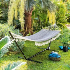 Toile Hamac Syssia Pompons 2 M Hespéride 8 Toile Hamac Syssia Pompons 2 M Hespéride -Hespéride toile hamac syssia pompons 2 m hesperide 3