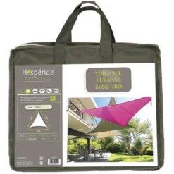 Toile Solaire 2x2x2m Curacao Gris Hespéride -Hespéride toile solaire 2x2x2m luxe hesperide curacao gri 2