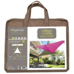 Toile Solaire 2x2x2m Curacao Taupe Hespéride 6 Toile Solaire 2x2x2m Curacao Taupe Hespéride -Hespéride toile solaire 2x2x2m luxe hesperide curacao taupe 2