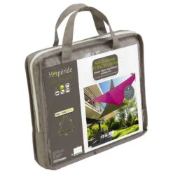 Toile Solaire 4x4x4m Curacao Taupe Hespéride -Hespéride toile solaire 4x4x4m luxe hesperide curacao taupe 3