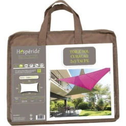 Toile Solaire 3x2m Curacao Taupe Hespéride -Hespéride toile solaire rectangulaire 2x3m luxe hesperide curacao taupe 2