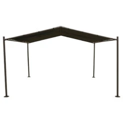 Tonnelle Certeli Carrée Forme Abri Coloris Graphite/ardoise -Hespéride tonnelle certeli carree forme abri coloris graphite ardoise 4